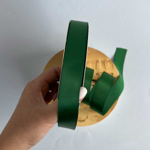 Лента атлас Ding Xin 2.5 см * 90 м - #0587 Зеленый Изумрудный. Photo 2